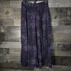 Vintage Purple Paisley Maxi Skirt